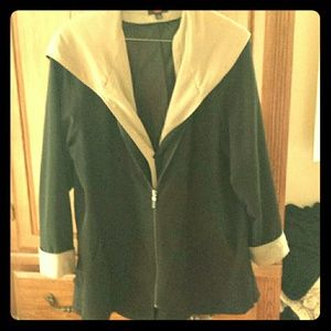 Gallery stadium hooded raincoat.