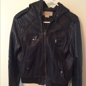 Michael Kors Genuine female Leather bomber jacket
