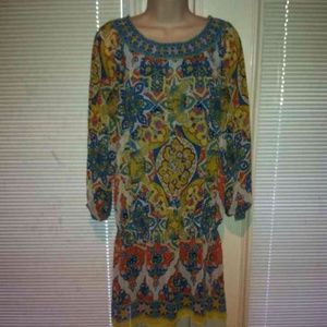 Nicole 3/4 sleeve tunic style dress