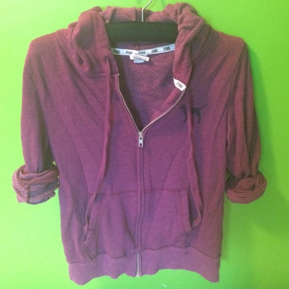 Woman's PINK zip up sweatshirt.