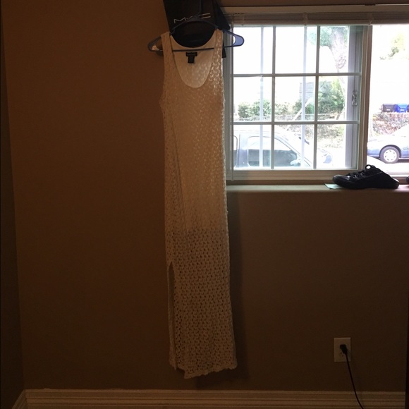 Cream Colored lace like  Fitted Dress