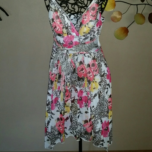 ***SOLD***Floral/leopard print summer dress