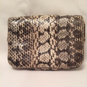 Small Faux Snakeskin Clutch Purse