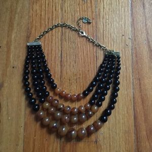 Brown and black 4 strand necklace