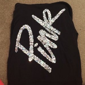 Black zip up PINK hoodie!