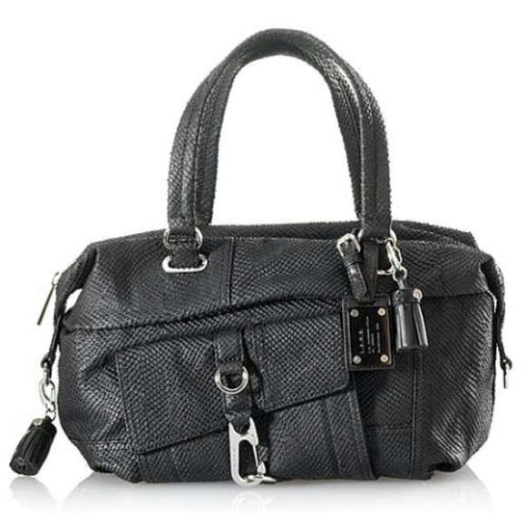L.A.M.B. Handbags - LAMB Wright Lunette Black Leather Satchel