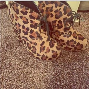 Steve Madden leopard wedges