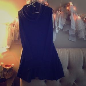 Francesca's Navy Blue Turtle Neck Tunic