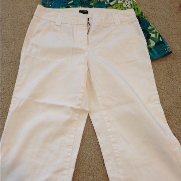 J.Crew White Capri Pant 2 Favorite Fit - Picture 2 of 2