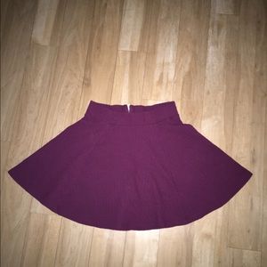 Burgundy high top skirt