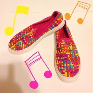 Multi color slip on sneaker