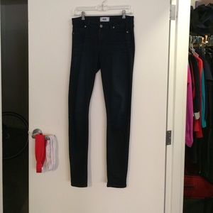 Paige Denim skinny-leg dark jeans