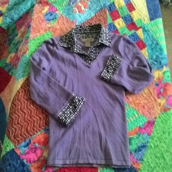 Notation Small Petit purple woth collar sweater