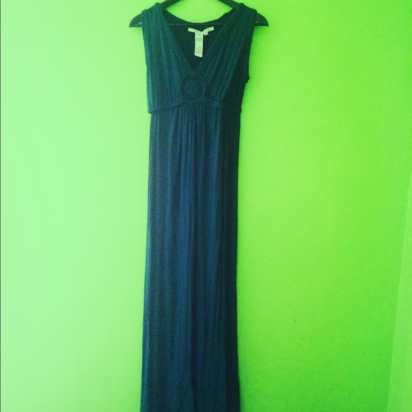 Dark Teal Blue/Green Maxi Dress