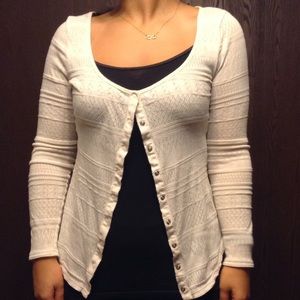 White "crochet/lace" cardigan