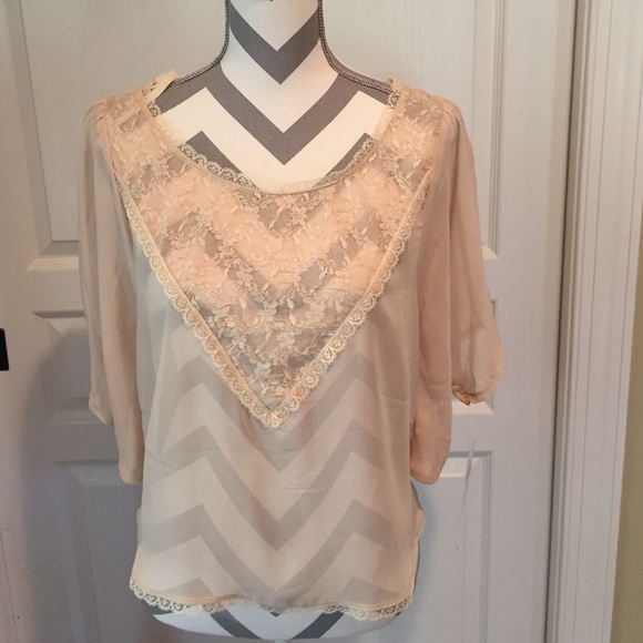 💞🎉BOGO🎉 Sheer lace batwing top