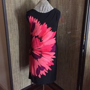 Black and pink flower dress
