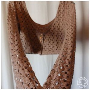 Crocheted top.