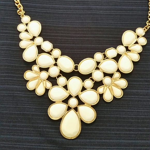 White Statement Necklace