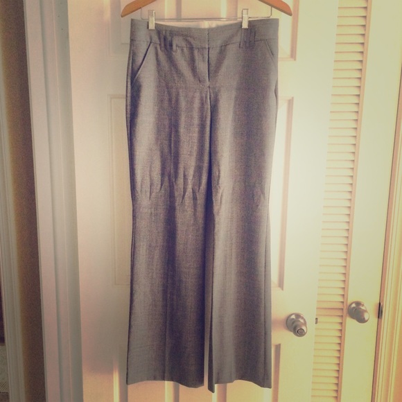 Women's Grey Trouser Dress Pants