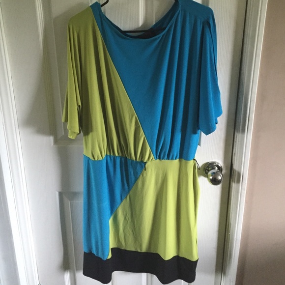 Colored Block Short Dress