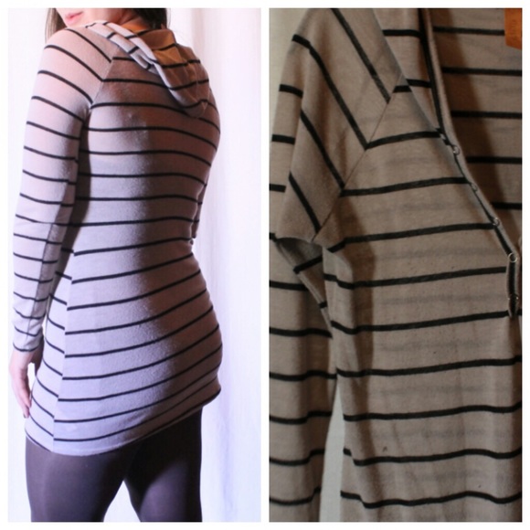 Striped sweater tunic