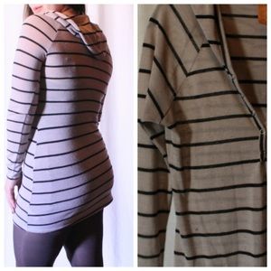 Striped sweater tunic