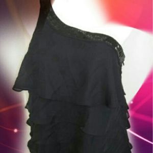 SEXY One Shoulder Sequin Embellished Blouse Top