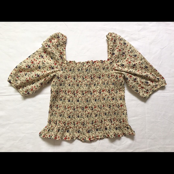 Floral Smocked Top