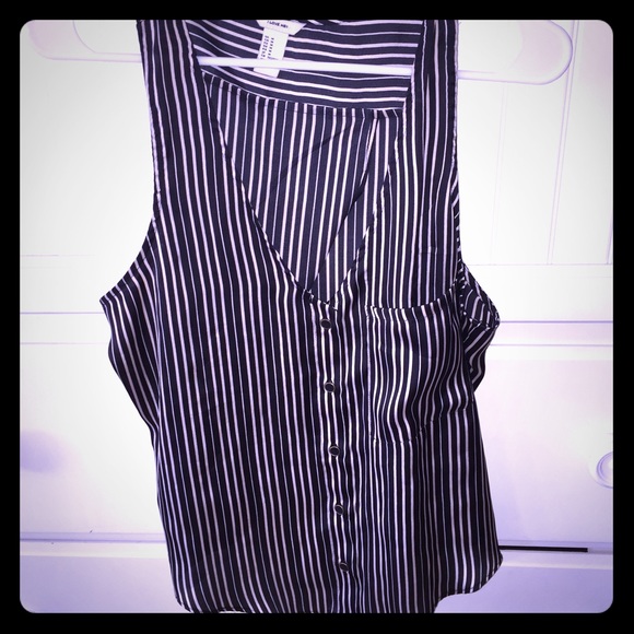 Navy Pin Stripe Tank