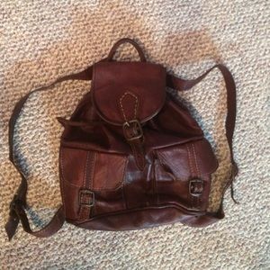 Vintage Leather Backpack!!