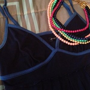 Navy and royal blue sun dress.