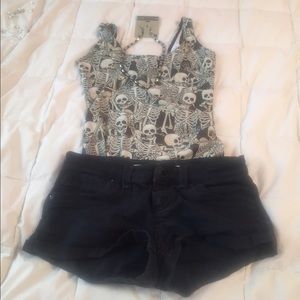 Industrial Punk Silver and Black Necklace