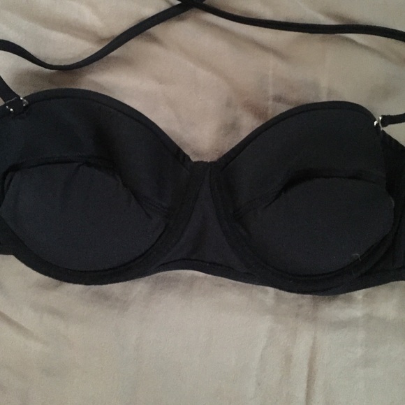 Black versatile embellished bikini top - Picture 3 of 3