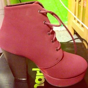 Charlotte Russe thick heel booties