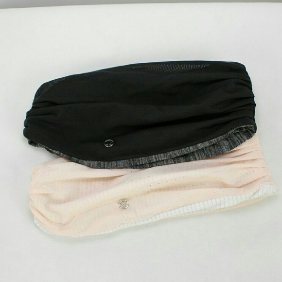 LULULEMON 2 HEADBAND -BLACK AND  WHITE