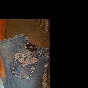 Miss me jeans nwot sz 26/35 ,light wash white lace