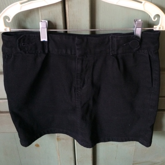 Joes jeans black denim skirt