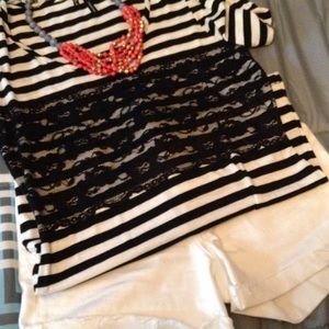 Black and white striped top. Donating in 2 days