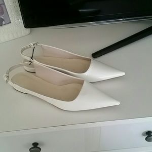 ZARA White patent leather shoes