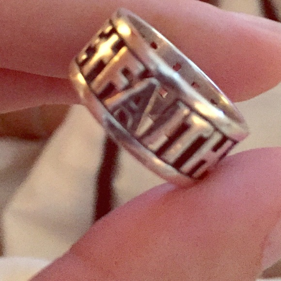 James Avery faith love hope ring