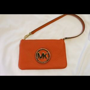 Michael Kors leather wristlet