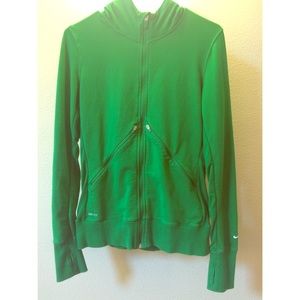 Green Nike zip up jacket