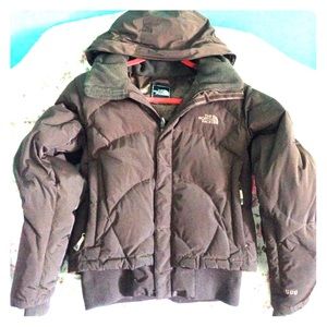North Face 600 goose down brown parka jacket coat