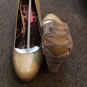 Betsey Johnson Corset Wedges