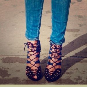 Zara lace up heels