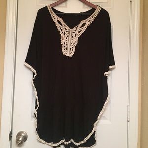 Black bathing suit cover up