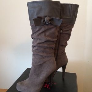 JustFab Briyanni (Grey) Fits wide calves