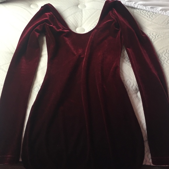 AA maroon velvet dress