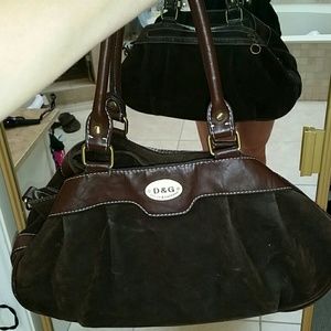 Faux dolce and Gabbana chocolate suede purse
